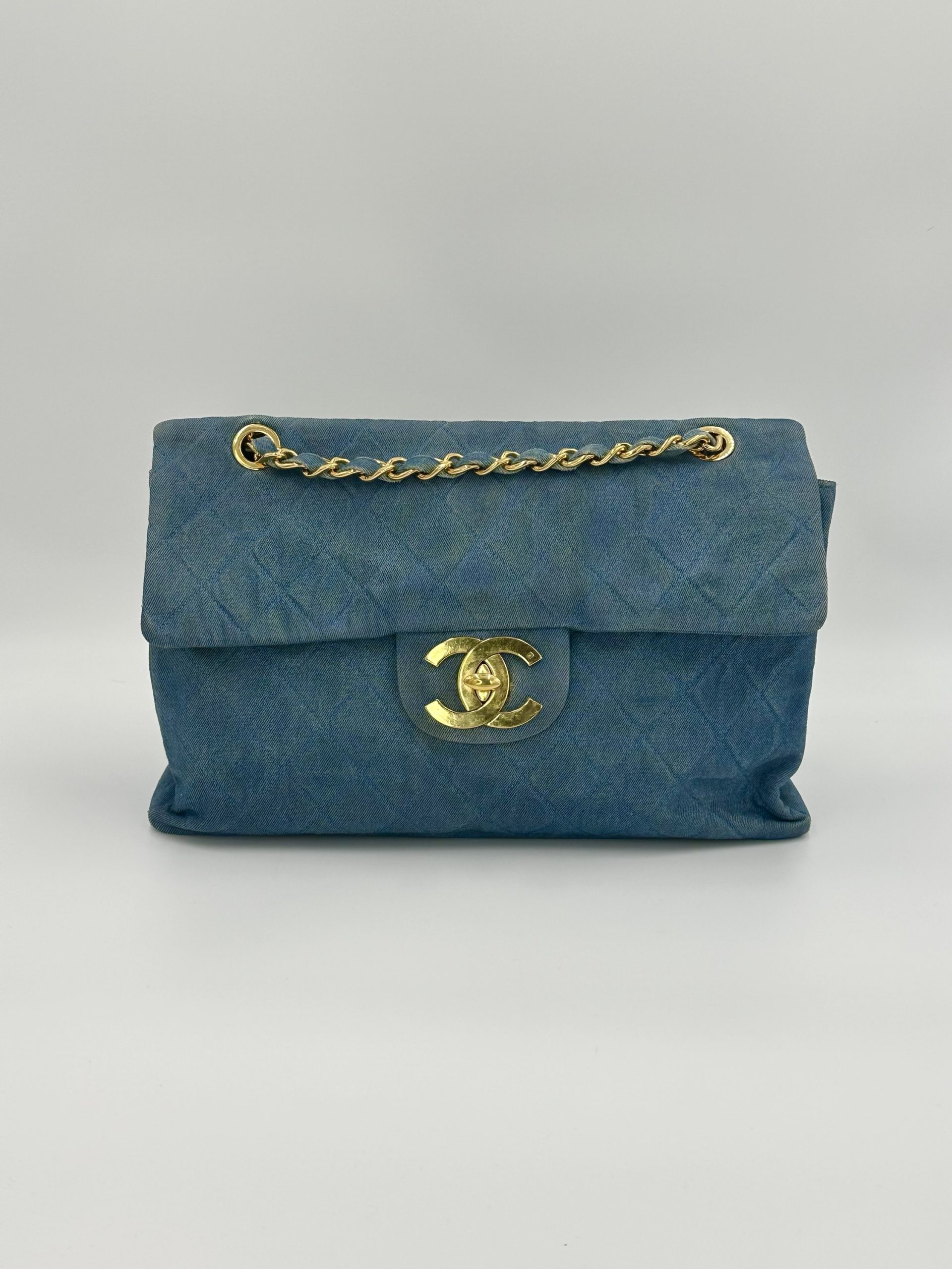 Chanel Maxi flap bag denim