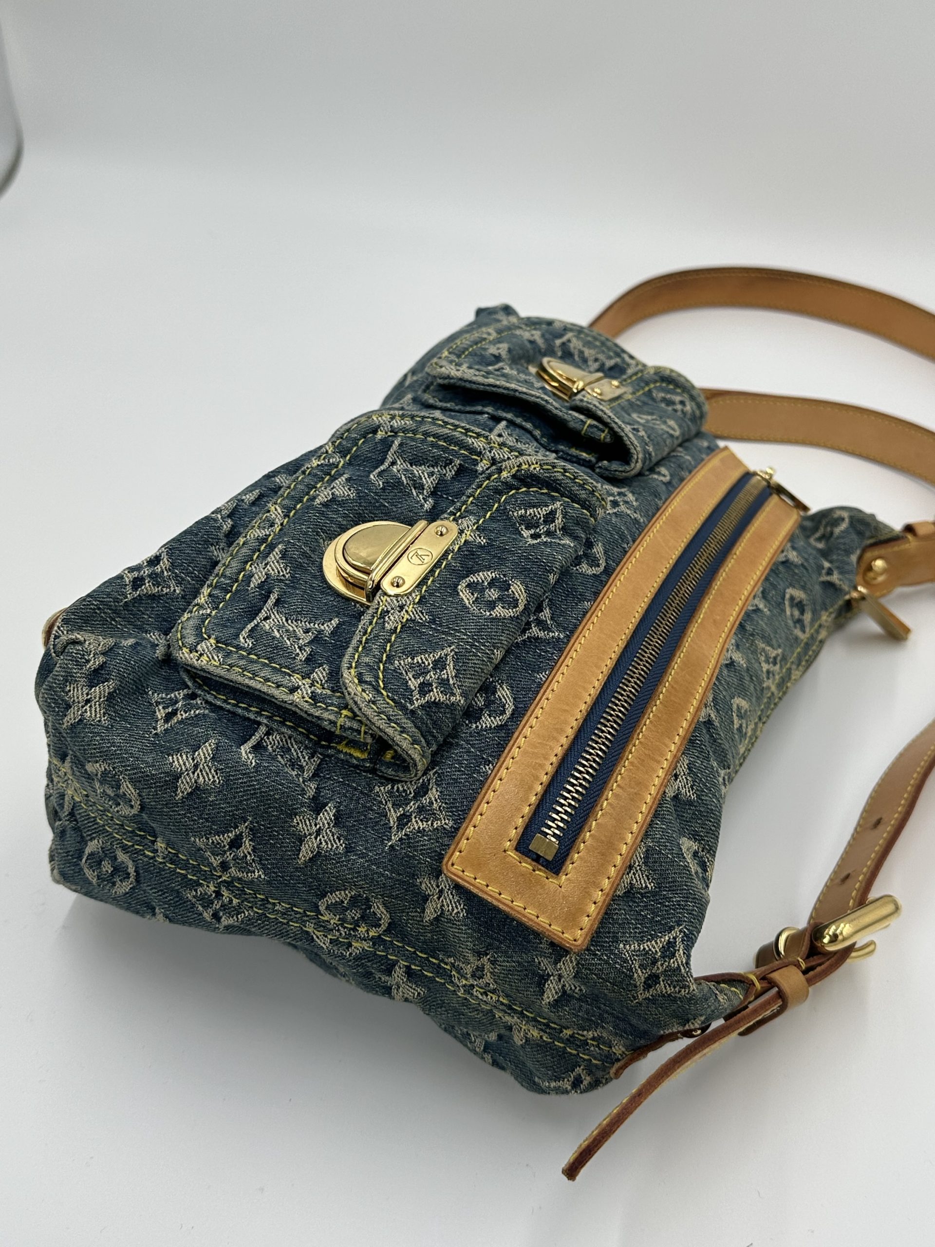 Louis Vuitton Monogram Denim Baggy PM - Billede 7