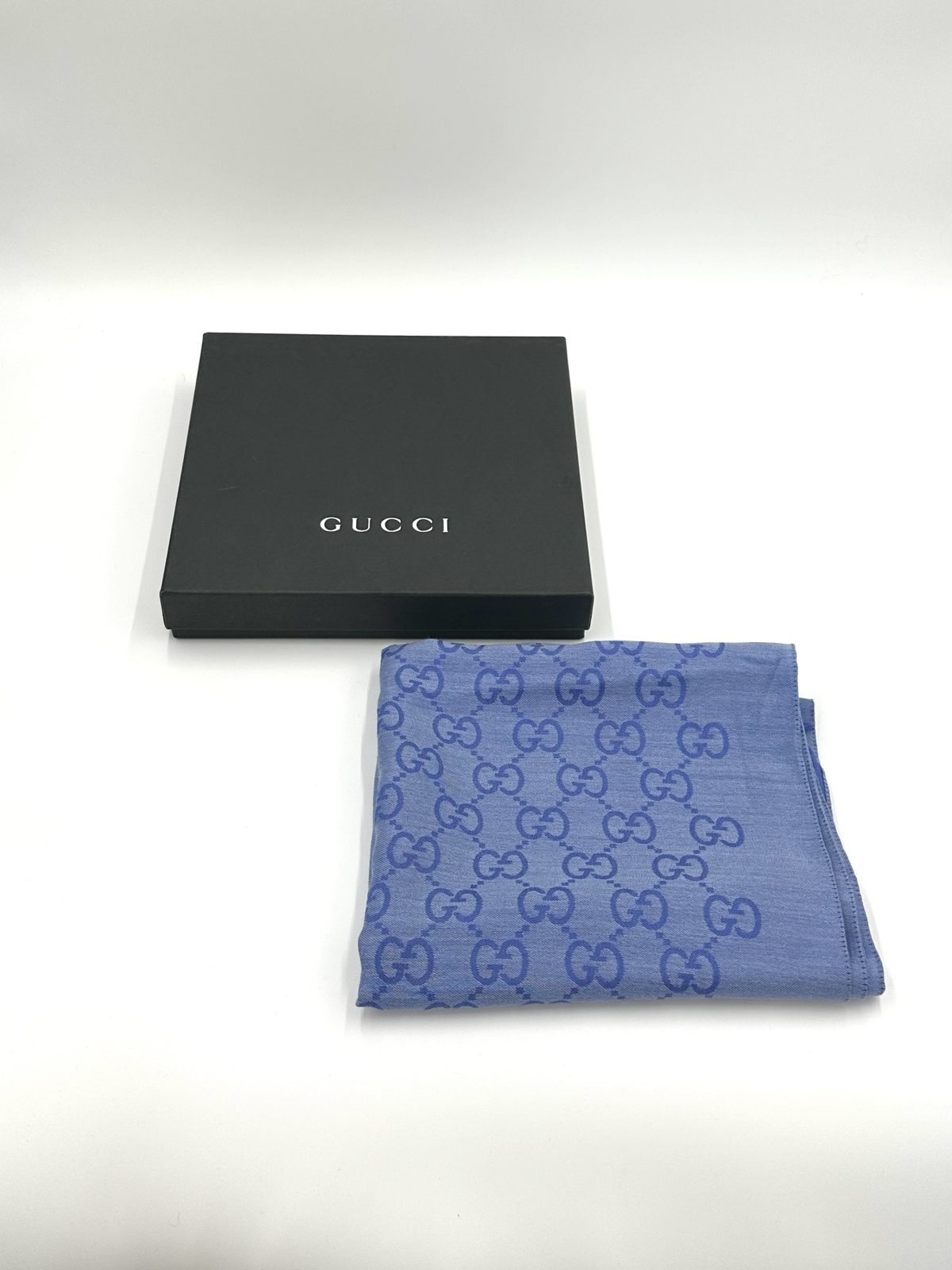 Gucci Blåt Monogram Tørklæde
