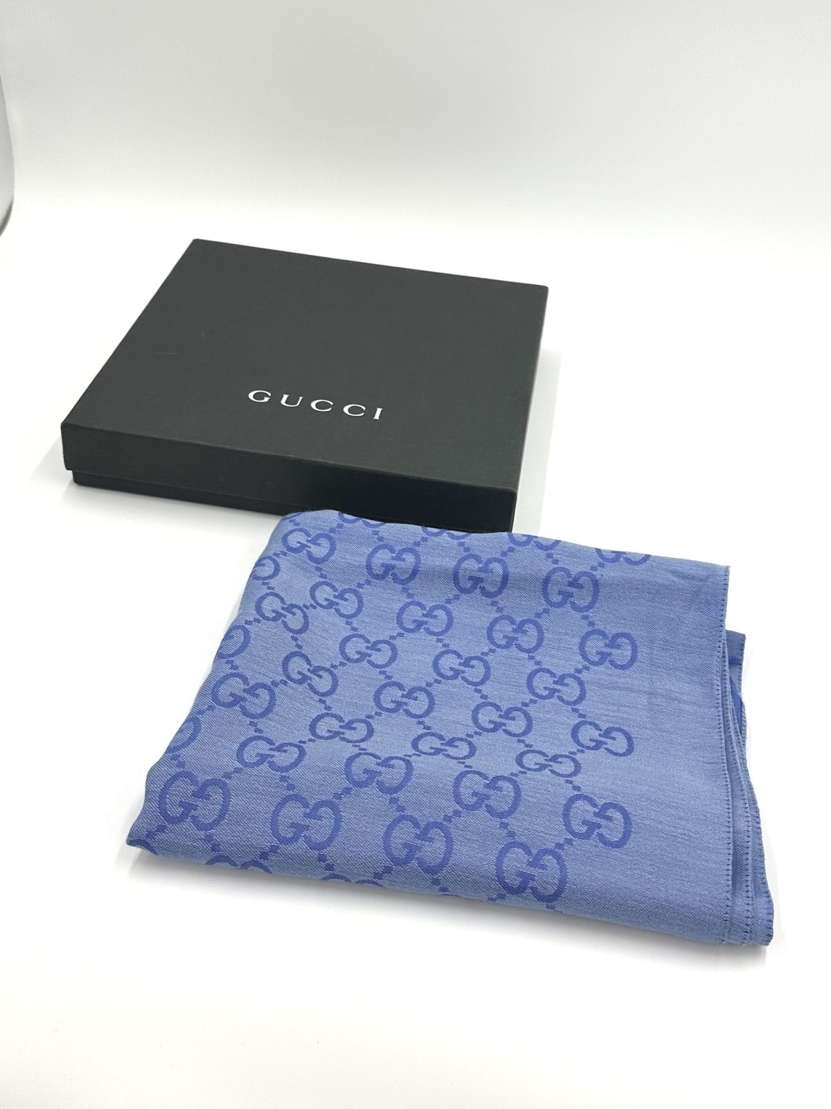 Gucci Blåt Monogram Tørklæde - Billede 2