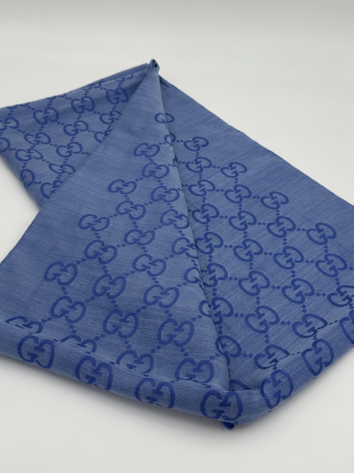 Gucci Blåt Monogram Tørklæde - Billede 5